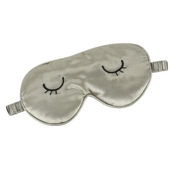 Blackout Sleep Mask with Travel Pouch, Grey