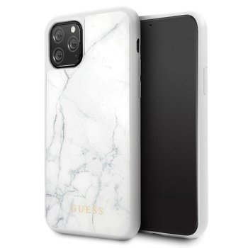 Guess iPhone 11 Pro Case Marble Collection, White