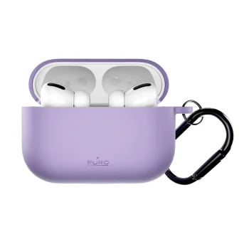 Puro Icon AirPods Pro 3 dėklas su karabinu, violetinis