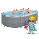 Bestway 56620 Power Steel Frame Pool 427x250x100 cm, 18in1