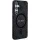 Guess 4G Collection Leather Metal Logo MagSafe Case for Samsung Galaxy S24+, Black