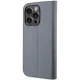 Karl Lagerfeld dėklas-piniginė iPhone 14 Pro Max telefonui, sidabrinis