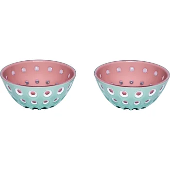 Dubenėlių rinkinys Guzzini Le Murrine 12,5 cm, 2 vnt., žalios ir rožinės spalvos