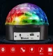 Besisukantis LED diskotekos rutulys su Bluetooth, MP3 ir USB, 18W
