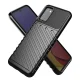 Thunder Case lankstus TPU dėklas Samsung Galaxy A03s telefonui, juodas