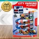 Bakalu Multi-Level Parking Garage with Cars and Helicopter