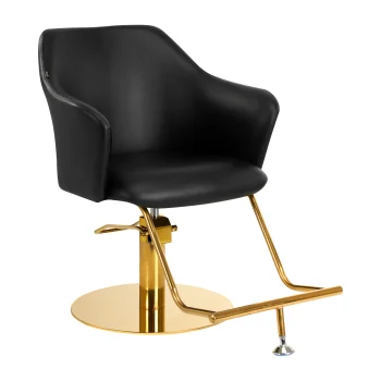 Gabbiano Marbella Hairdressing Chair, Black/Gold