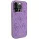 Guess Case for iPhone 15 Pro, Light Purple, HC PU Quilted 4G Classic