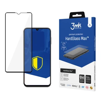 Apsauginis stiklas 3mk HardGlass Max telefonui Samsung Galaxy A14 4G / 5G, juodas