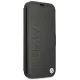 BMW Signature atverčiamasis odinis dėklas iPhone 13 mini, juodas
