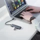 Ugreen USB-C šotuotuvas - 4x USB 3.2 Gen 1 su USB-C maitinimu, pilkas