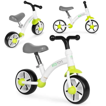 Ecotoys balandžio dviratukas su EVA ratais, žalios spalvos
