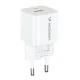 Wozinsky WWCEAC GaN USB-A ir USB-C 33W įkroviklis, baltas