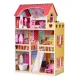 ECOTOYS medinis lėlių namelis su 14 baldų komplektu, 139937