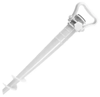 Beach Umbrella Sand Anchor Stand, White