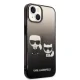 Karl Lagerfeld K&Choupette Centered Grad dėklas iPhone 14 Plus telefonui, juodas