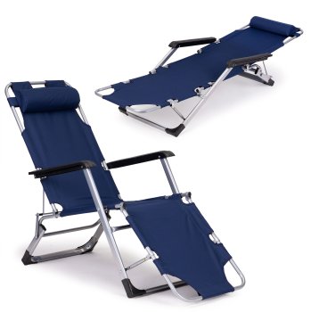 Sulankstomas sodo ir paplūdimio gultas MultiGarden 2-in-1, mėlynas