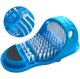 Shower Foot Scrubber Brush with Pumice Stone, Blue