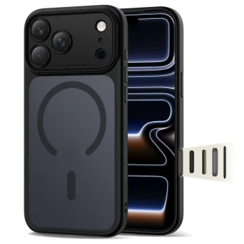 Tech-Protect Magpeak MagSafe CC Case for iPhone 17 Pro Max Matte Black