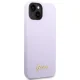 Guess Silicone Vintage Gold Logo dėklas iPhone 14 Plus / 15 Plus 6.7\", violetinis