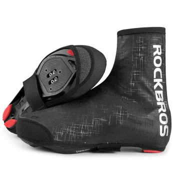 Rockbros LF1081 Windproof Waterproof Cycling Shoe Covers 42-46 cm - Black