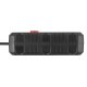 Maclean MCE387 B Power Strip, 2 Outlets + 3xUSB, 2500W, 1.5m, Black