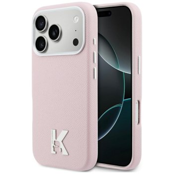 Karl Lagerfeld Karl Head Logo MagSafe dėklas iPhone 17 Pro Max, rožinis