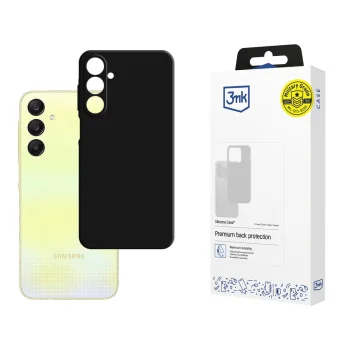 3mk Silicone Case dėklas Samsung Galaxy A26 5G telefonui, juodas