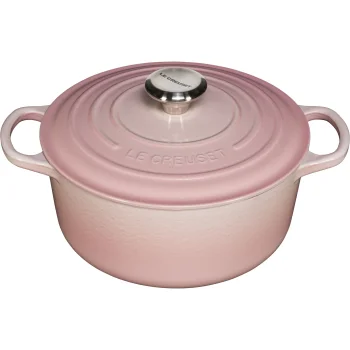 Ketaus troškintuvas Le Creuset Signature 24 cm 4.2 l, apvalus, Shell Pink