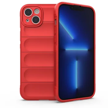 Smūgiams atsparus telefono dėklas Magic Shield Case iPhone 14 Plus, raudonas