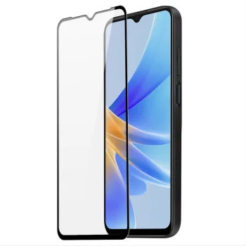 Apsauginis stiklas Dux Ducis 9D Tempered Glass, Oppo A17, 9H, su juodu rėmeliu