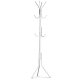 ModernHome Standing Coat Rack with 11 Hooks for Clothes, Metal, white