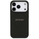 Guess Grained Ring MagSafe dėklas iPhone 17 Pro - juodas