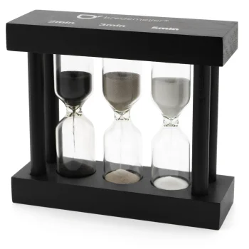 Bredemeijer 184105 3-Fold Tea Timer (2/3/5 Min), Black Bamboo
