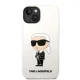 Karl Lagerfeld dėklas iPhone 14 Plus telefonui, Silicone Ikonik, baltas