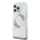 Guess dėklas iPhone 16 Pro telefonui IML Flowers Wreath MagSafe, skaidrus
