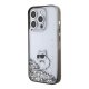 Karl Lagerfeld dėklas iPhone 15 Pro Max telefonui Liquid Glitter Choupette