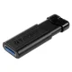 USB atmintinė Verbatim Store n Go PinStripe 256 GB USB 3.0 (49320), juoda