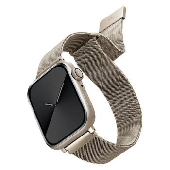 „Uniq Dante“ nerūdijančio plieno dirželis „Apple Watch“ (42/44/45mm), smėlio spalvos
