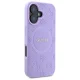 Guess dėklas iPhone 16 Plus telefonui Saffiano Peony Classic Logo MagSafe, violetinis