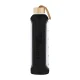 KiCA Hydro Glass stiklinis sportinis vandens buteliukas 1000 ml, juodas