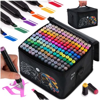 Nukido NK-914 Alcohol Markers with Bag, 168 pcs.