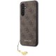 Guess 4G Charms dėklas Samsung Galaxy A54 5G telefonui, rudas