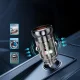 Wozinsky 65W automobilinis įkroviklis USB-C PD 65W / USB-A 45W QC 3.0, juodas