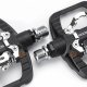 Dviračių pedalai Rockbros PD303 su platforma ir SPD - Juodi