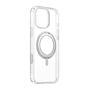 Magnetinis dėklas su stovu Baseus SkyRing 360° iPhone 16 Pro, skaidrus