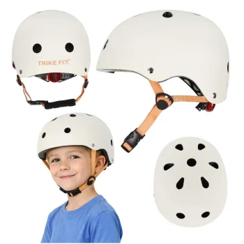 Vaikiškas dviratininko šalmas Trike Fix su LED, S (48-54 cm), smėlio spalvos