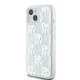 DKNY dėklas iPhone 15 / 14 / 13 telefonams Liquid Glitter Multilogo, baltas