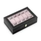 Massido 12-Slot Watch Box Organizer MS-710, Black & Salmon