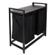 2-Compartment Laundry Basket with Shelf 80L Loft